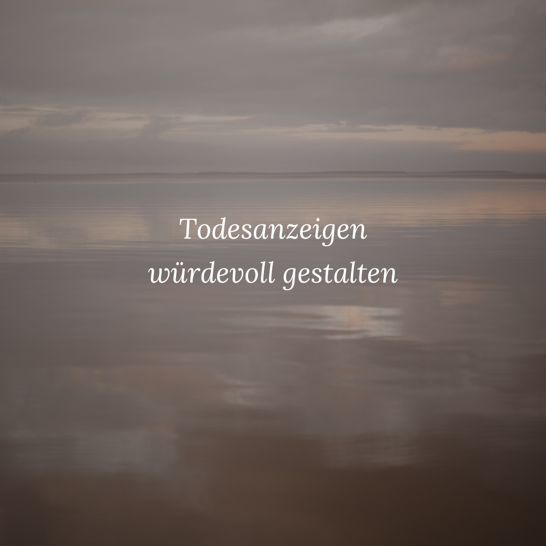 Titelbild mit Text - Todesanzeigen würdevoll gestalten